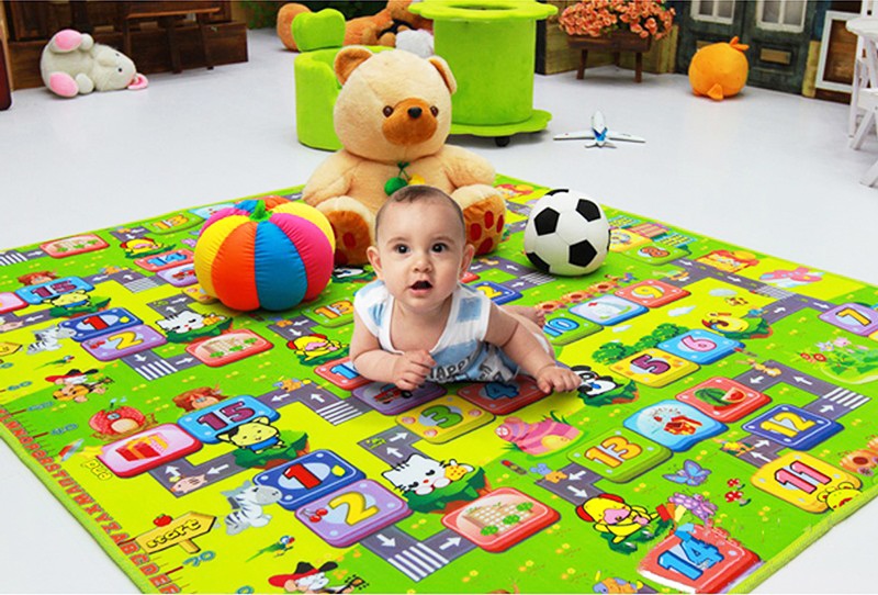 Thảm xốp Maboshi MINIIN cao cấp, Thảm 2 mặt cho bé vừa học vừa chơi - Giao mẫu ngẫu nhiên