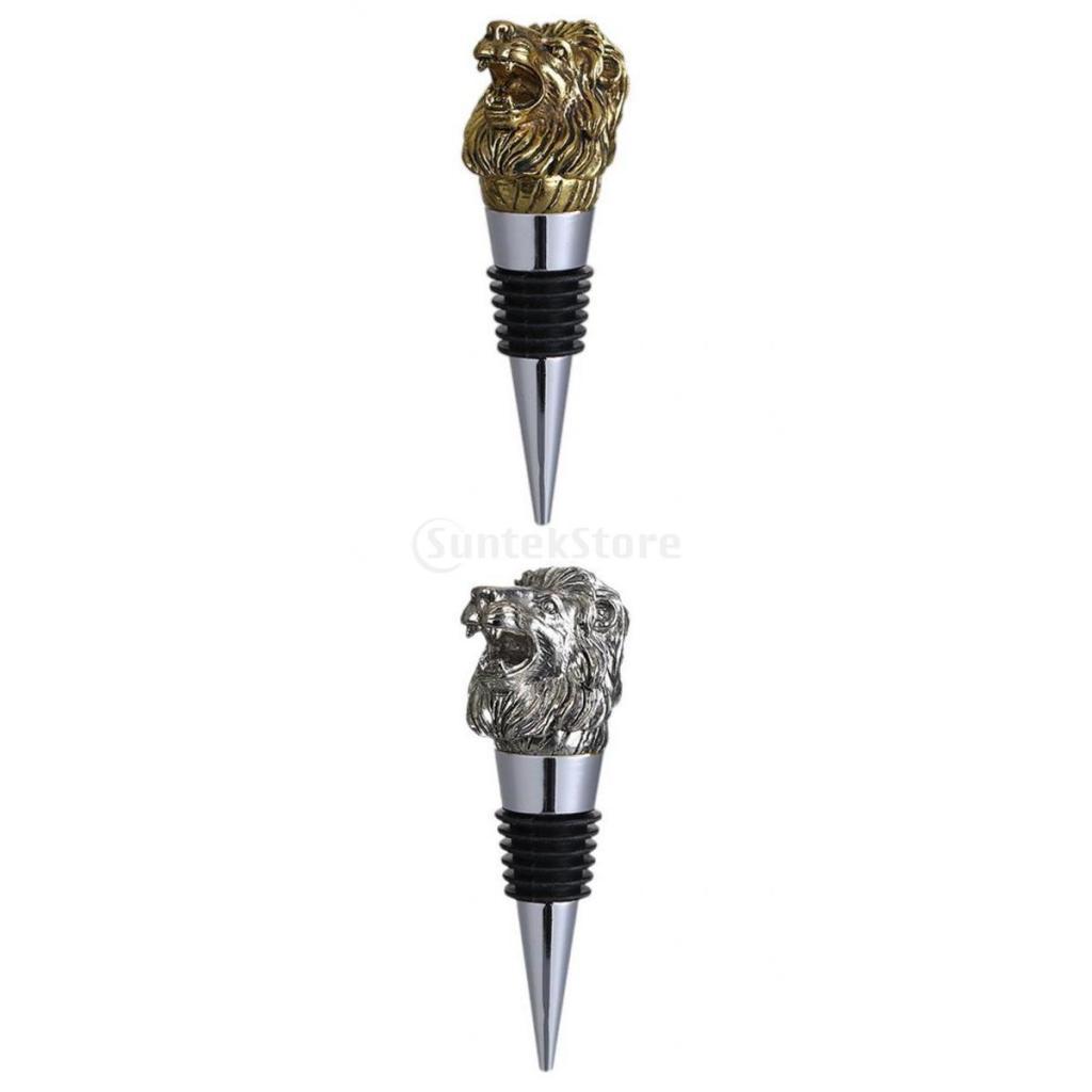 2 Pieces Animal Wine Bottle Stopper Decor for Bar Beverage Champagne Bottle