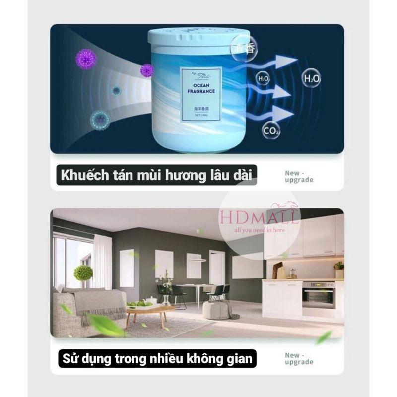 Sáp thơm phòng khử mùi phòng ngủ nhà vệ sinh toilet ô tô với 4 mùi hương tự nhiên 190g