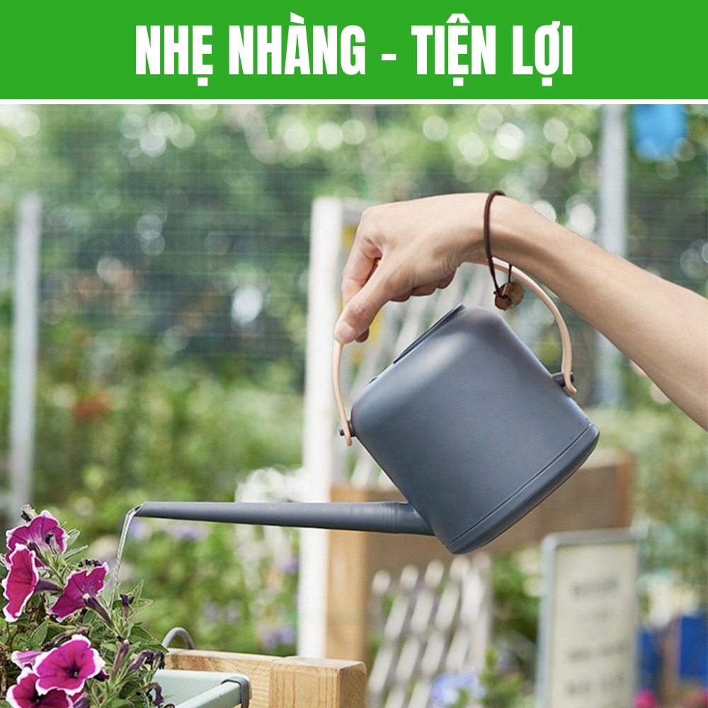 Bình tưới cây trong nhà nhỏ gọn cầm tay tiện lợi 1,8 lít