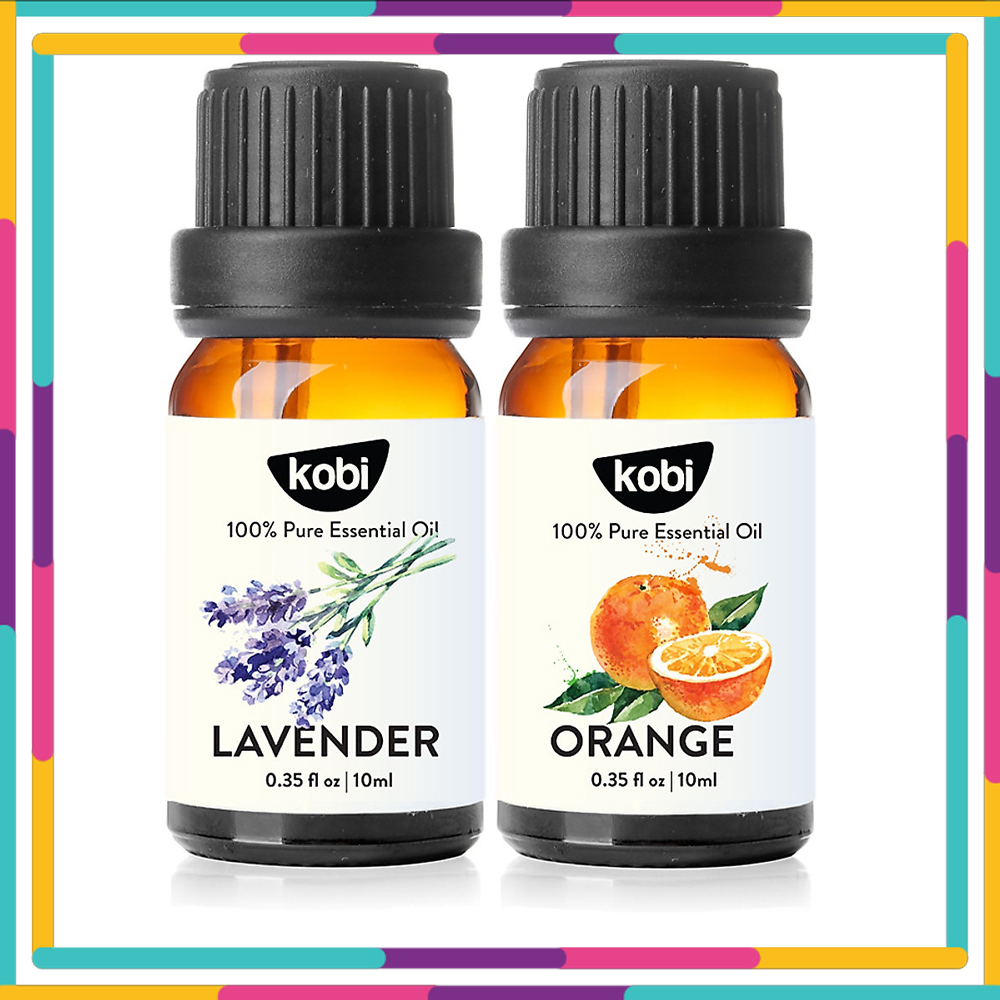 Combo Tinh Dầu Oải Hương Kobi  + Tinh Dầu Cam Ngọt Kobi  - Tinh Dầu Thiên Nhiên Nguyên Chất, Tinh Dầu Xông Phòng, Dùng Với Máy Xông Tinh Dầu Giúp Khử Mùi, Thơm Phòng Hiệu Quả