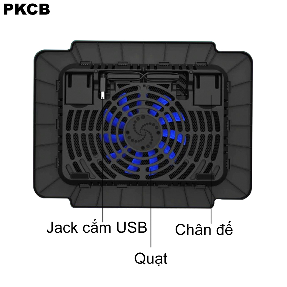 Đế Tản Nhiệt Dùng Cho Máy Tính Laptop Giúp Làm Giảm Nhiệt Độ Của Máy PKCB PF89 -Hàng Chính Hãng