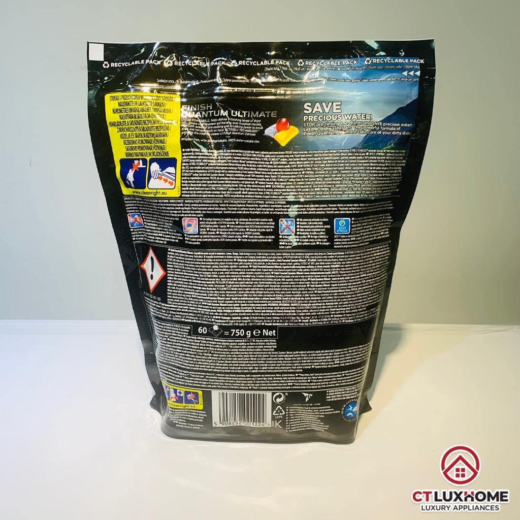 Viên rửa chén bát Finish Quantum Ultimate 60 viên hương chanh