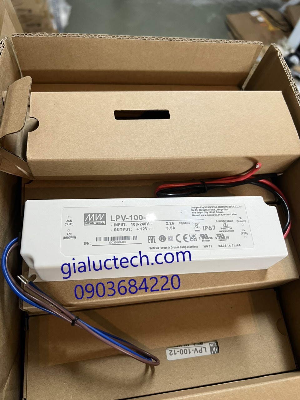 Nguồn LED Meanwell LPV-100-12 , Hàng chính hãng
