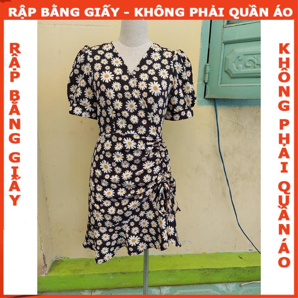 Rập Giấy đầm rút nhún tay phồng mã 1039 (BẢN VẼ)