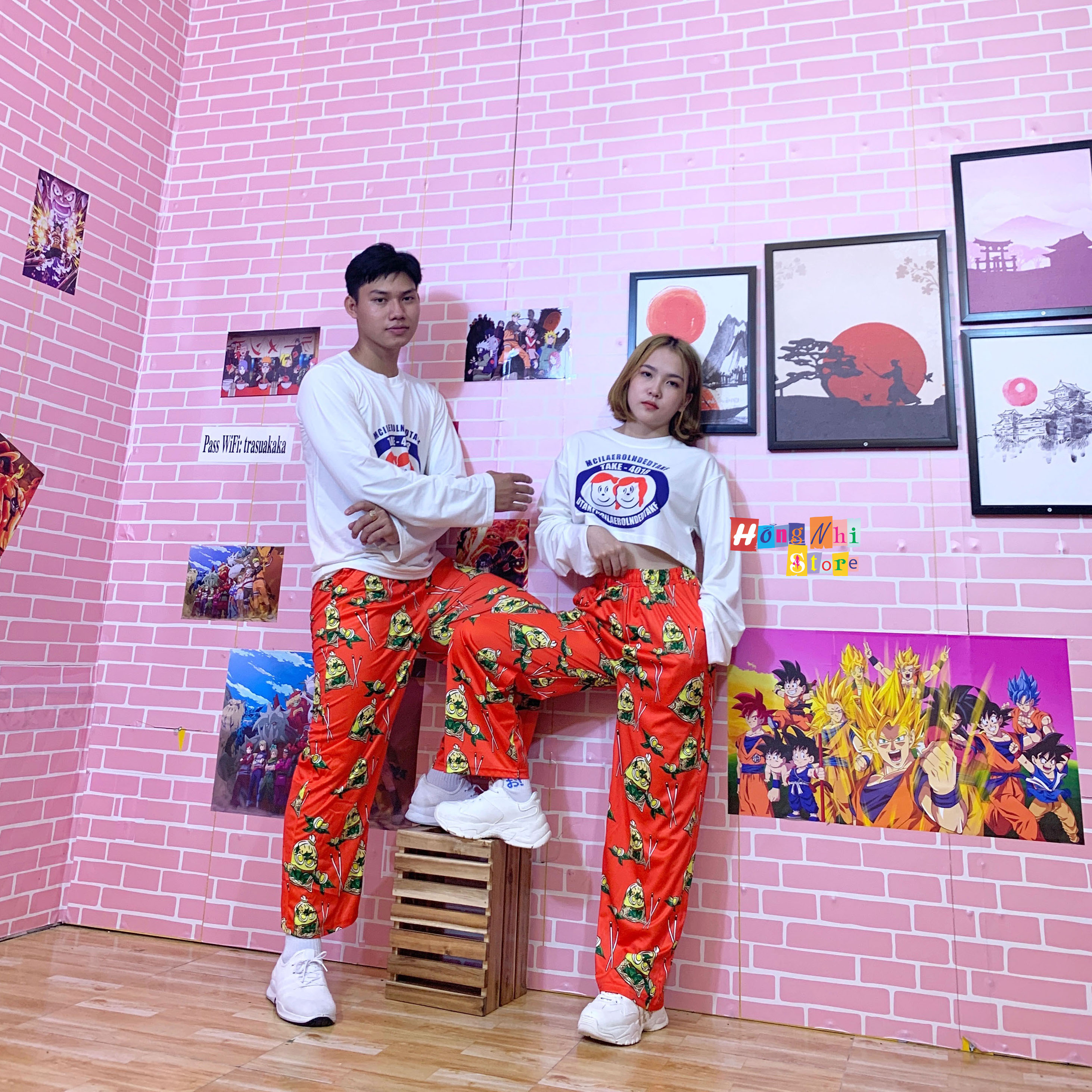 Quần Hoạt Hình Dài Ống Rộng Cartoon Pant V2 Oversize Ulzzang Unisex - MM