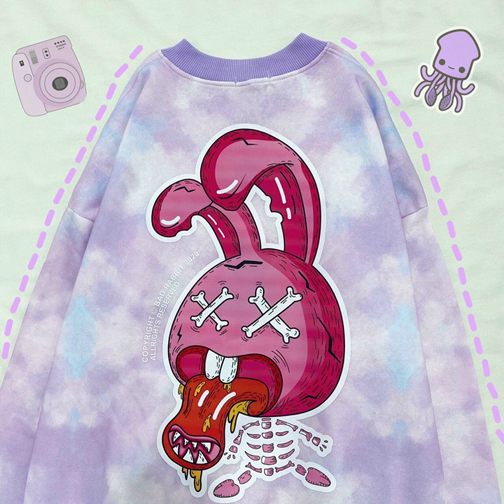 Áo hoodie loang hoạt hình vui nhộn