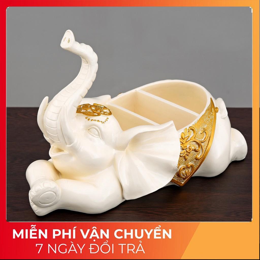 Tượng decor voi để đồ