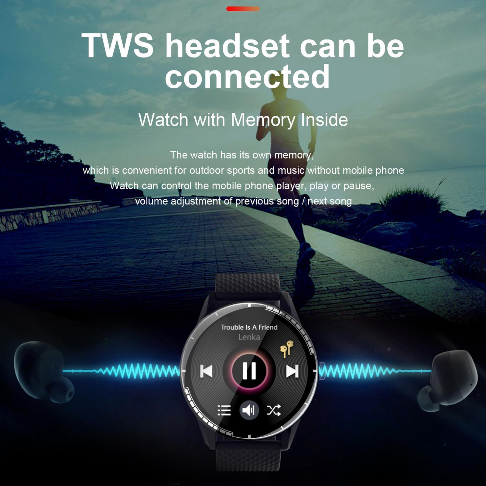 Bluetooth Smart Watch Waterproof Pedometer Sleep Monitor for Android IOS Black