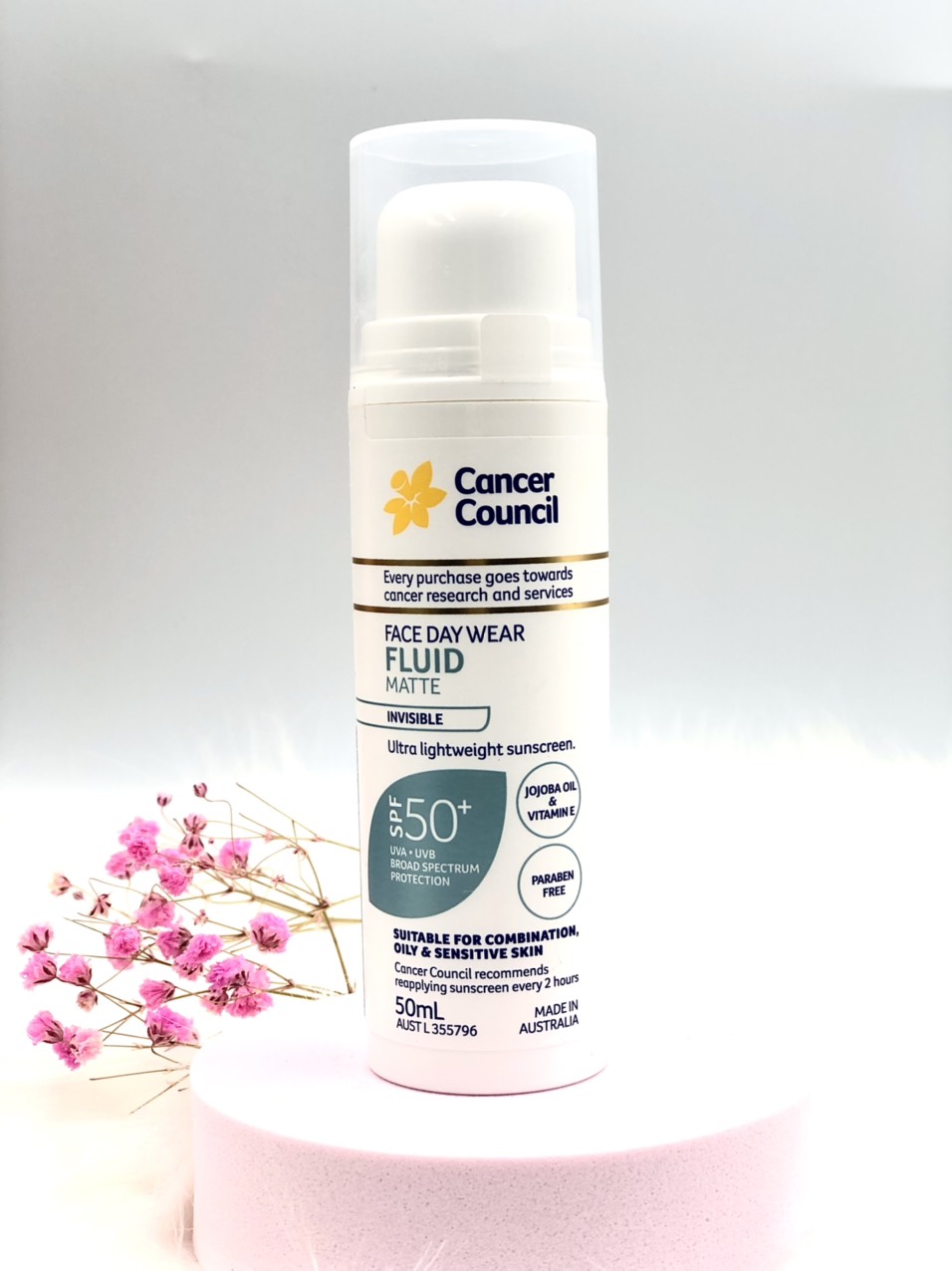 Sữa chống nắng Cancer Council phổ rộng Face Daywear Moisturiser Fluid Matte 50ml