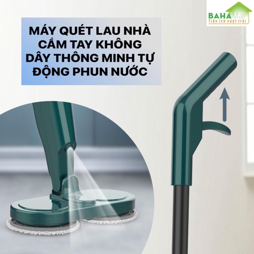 MÁY QUÉT LAU NHÀ CẦM TAY KHÔNG DÂY THÔNG MINH TỰ ĐỘNG PHUN NƯỚC S5 &quot;BAHAMAR&quot;có thể lau ướt, có gắn bình chứa nước