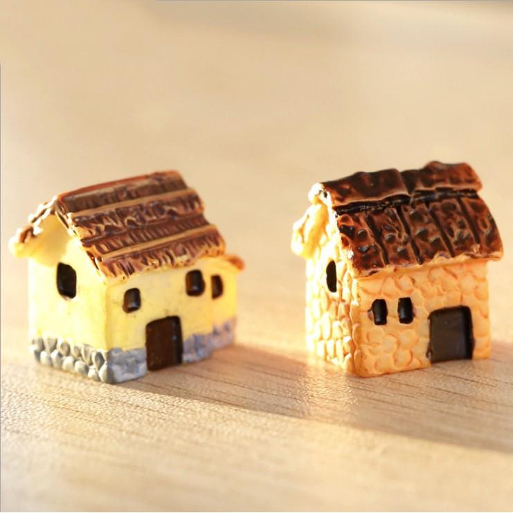 Combo 03 mô hình ngôi nhà cỡ nhỏ trang trí tiểu cảnh, terrarium, DIY