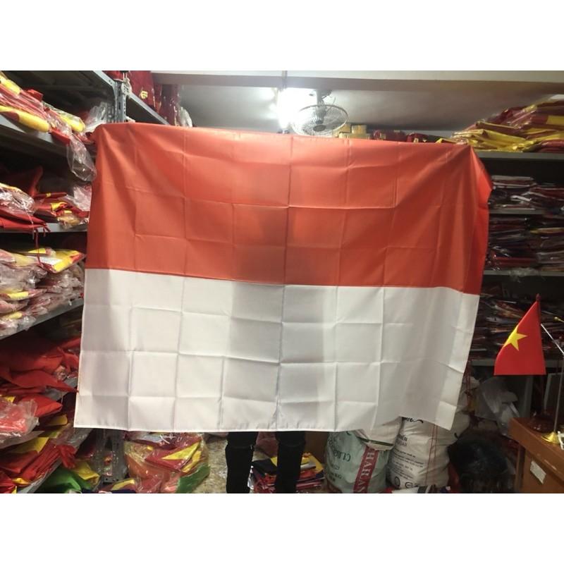 Quốc kỳ Indonesia in thẩm thấu 1 lớp vải 1x1,5m