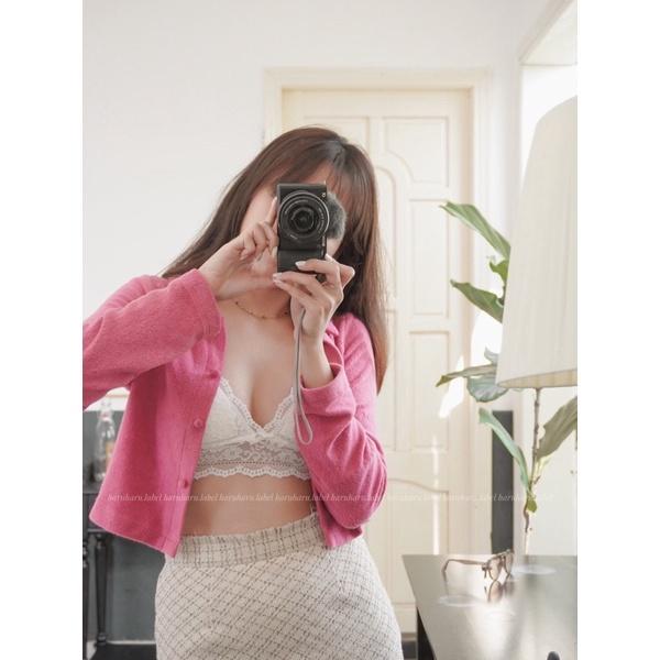 Daisy - Áo ngực Croptop ren trắng không gọng xinh Haruharulabel