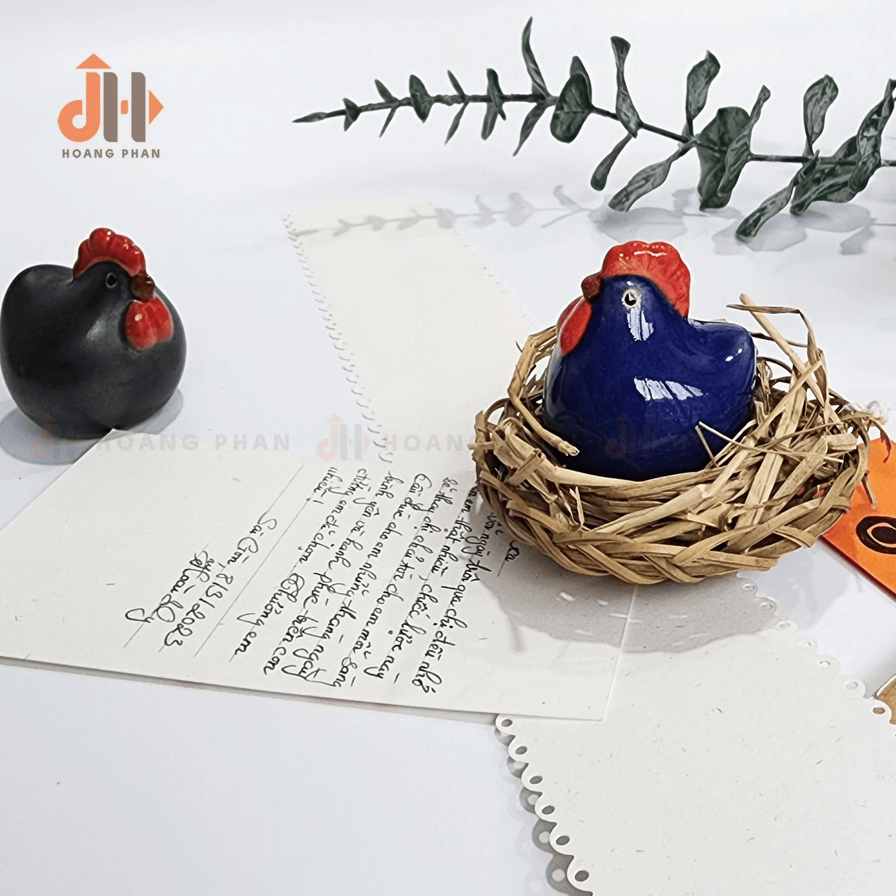 Bộ Ổ Gà Lam Kê chặn giấy, trang trí - Phiên bản 02