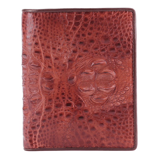 Ví nam Huy Hoàng da cá sấu nguyên con kiểu đứng màu đen, nâu đỏ, vàng bò, nâu đất HC2236-37-38-39