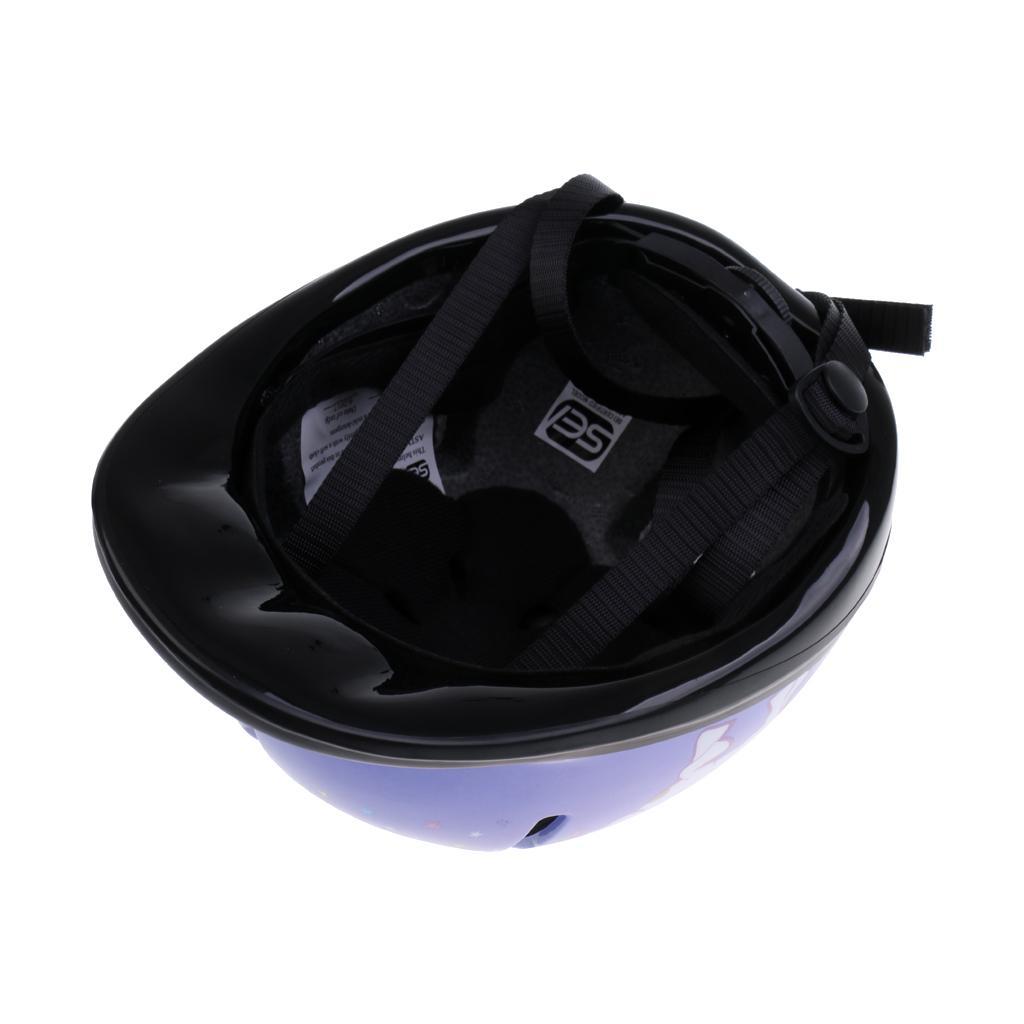 2Pcs Kids/Childs/Toddlers Adjustable Horse Riding Hat Ventilated Helmet, Black+Purple