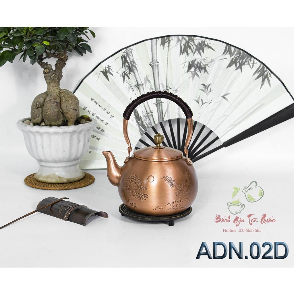 Bộ Ấm & Bếp Hồng Ngoại Tetsubin Bằng Đồng Công Suất 1000W
