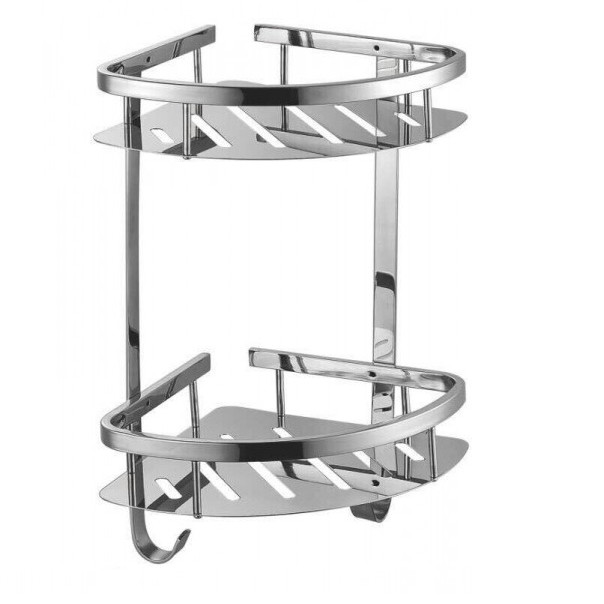Kệ góc 2 tầng inox304 chuẩn KGM-02