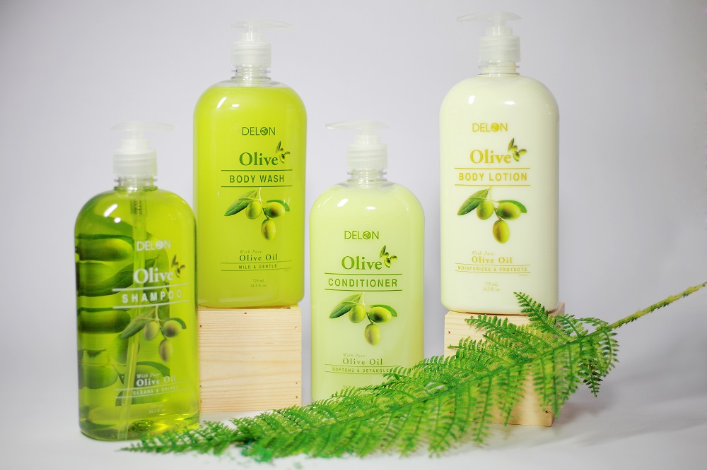 Dầu Gội DELON dưỡng mượt tóc với tinh dầu Olive dung tích 725ml - Shampoo Olive DELON 725ml