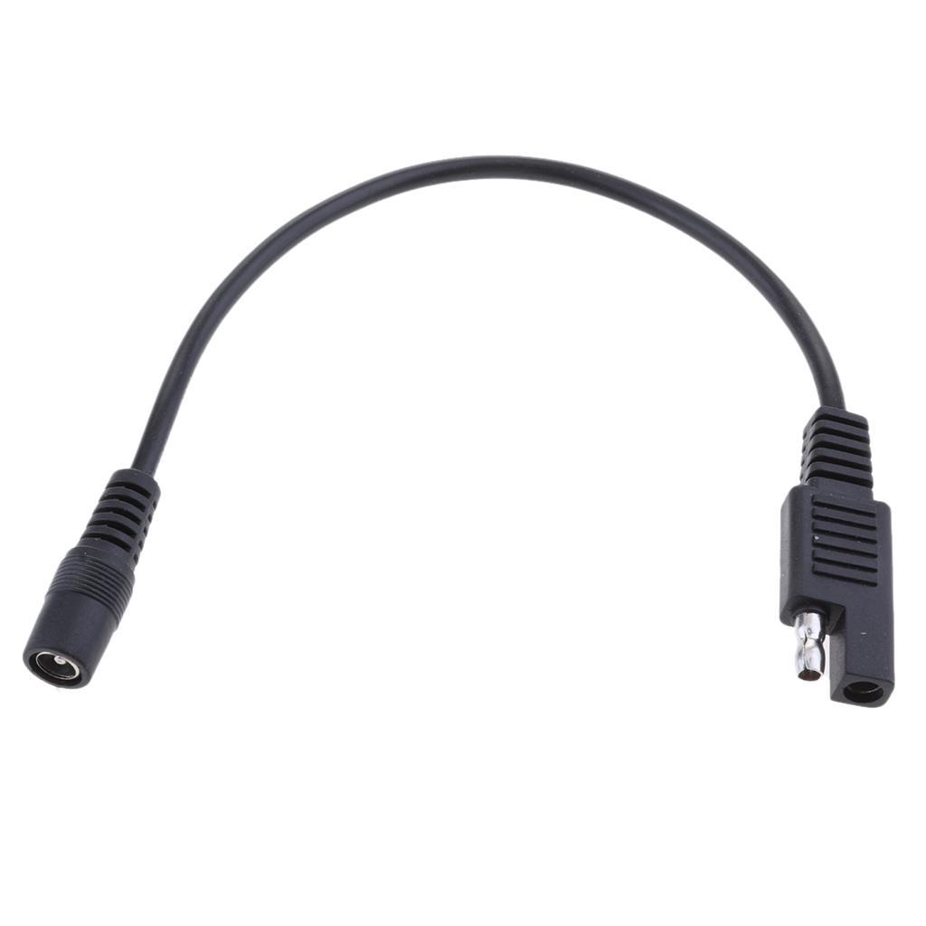 2x 10'' SAE to DC 5.5x2.1mm Coax Female 20AWG Cable Motorcycle Heat Clothing