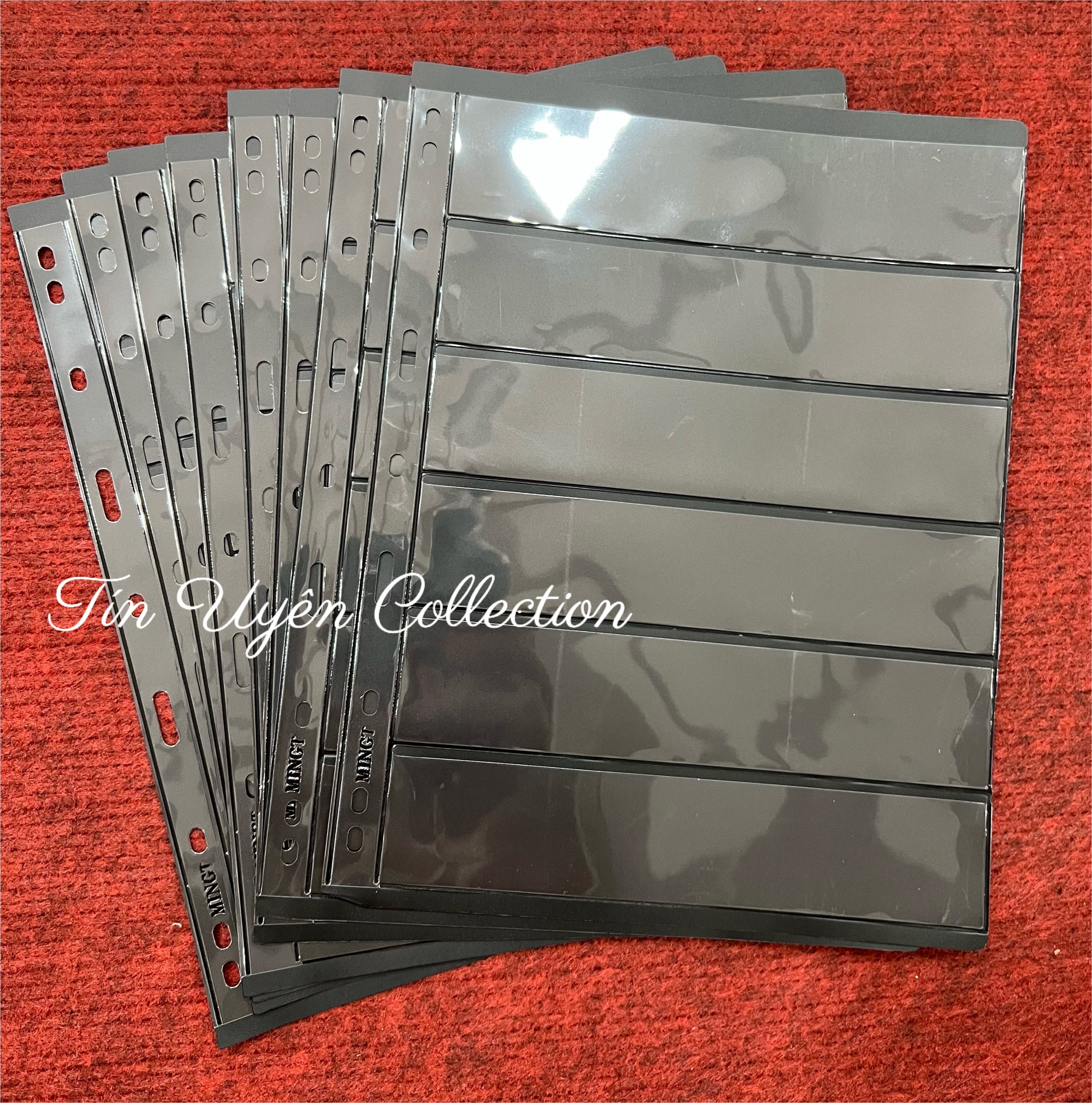 Phơi Đựng Tem 6 Ngăn Đen Đựng Tem 2 Mặt chính hãng Mingt - PCCB
