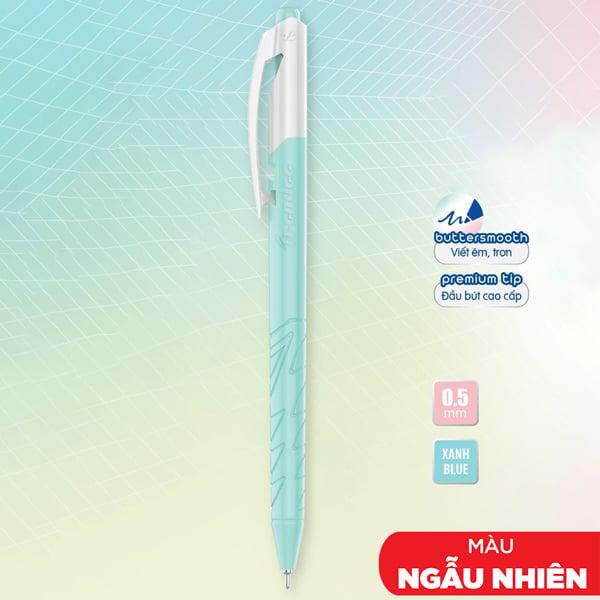 Bút Gel Bi Gelb-018 Mực Xanh 4 Màu Cán Hộp 20 Cây