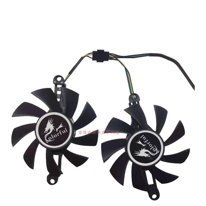 Hình ảnh Set 2 Quạt Tản Nhiệt 75mm Cho Card Đồ Họa Gtx 1050ti-4gd5 V2 Gtx960 Gtx950 Gtx 1060-6gd5 Thẻ Videos