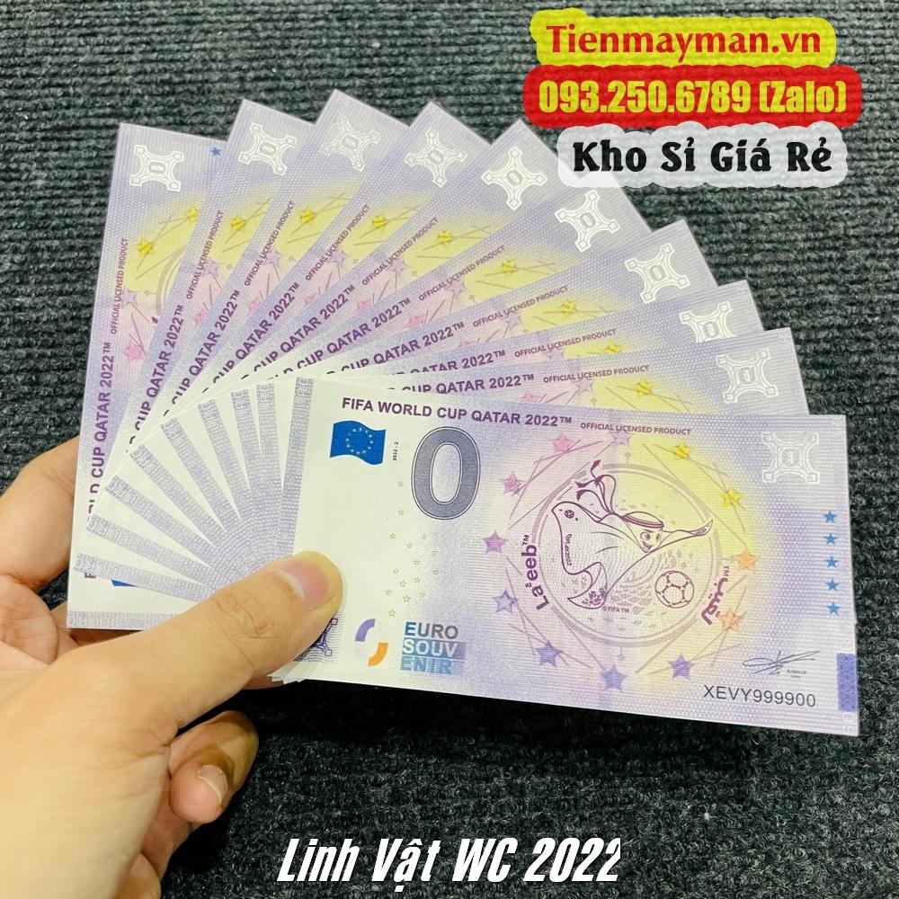 LINH VẬT WC - Tiền 0 Euro lưu niệm quảng bá World Cup 2022, SIÊU SALE