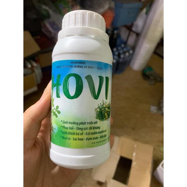 Chế phẩm dinh dưỡng vi sinh HOVI giúp cây sinh trưởng phát triển tốt, phục hồi tăng đề kháng cho cây trồng, bật mầm