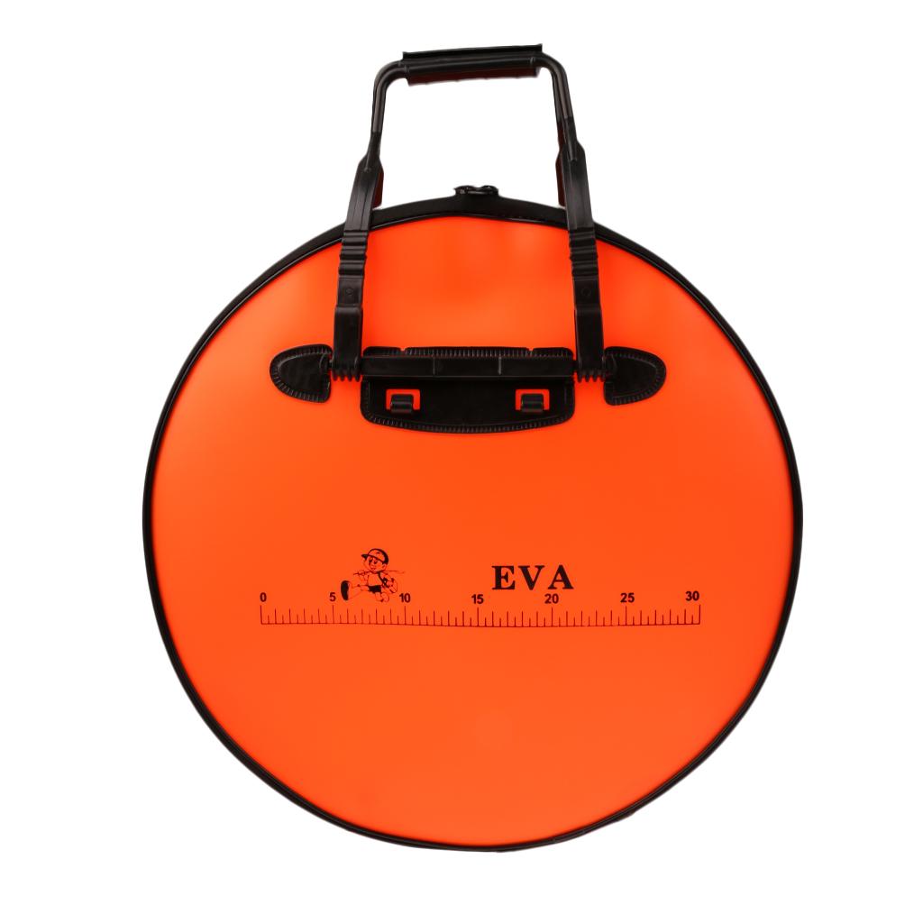 2Pcs Waterproof Fish Bucket Folding Fish Shopping Bag Fishing Baits Handbag