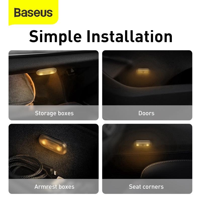 Baseus -BaseusMall VN Bộ 2 đèn led Baseus mini di động cho xe hơi