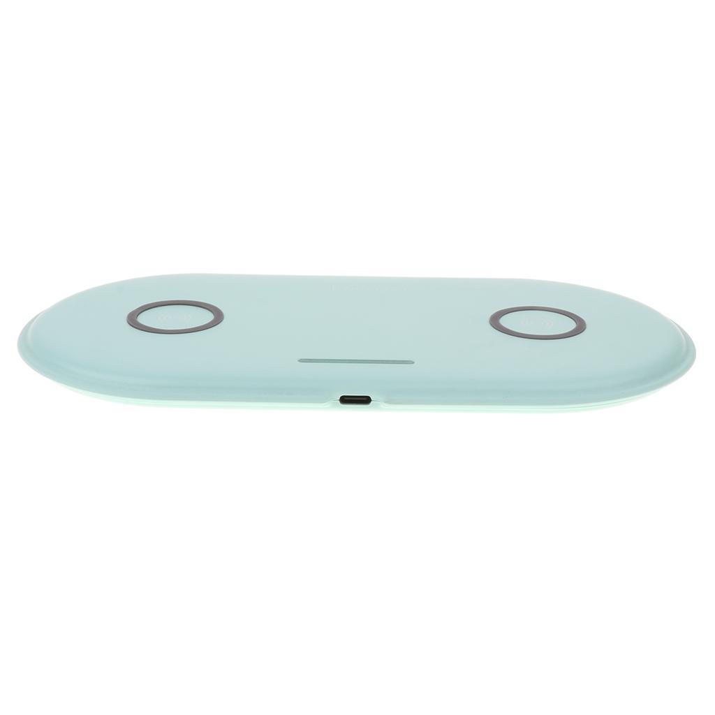 5W QI Dual Wireless Charger Pad Fast Charging Dock for Phone