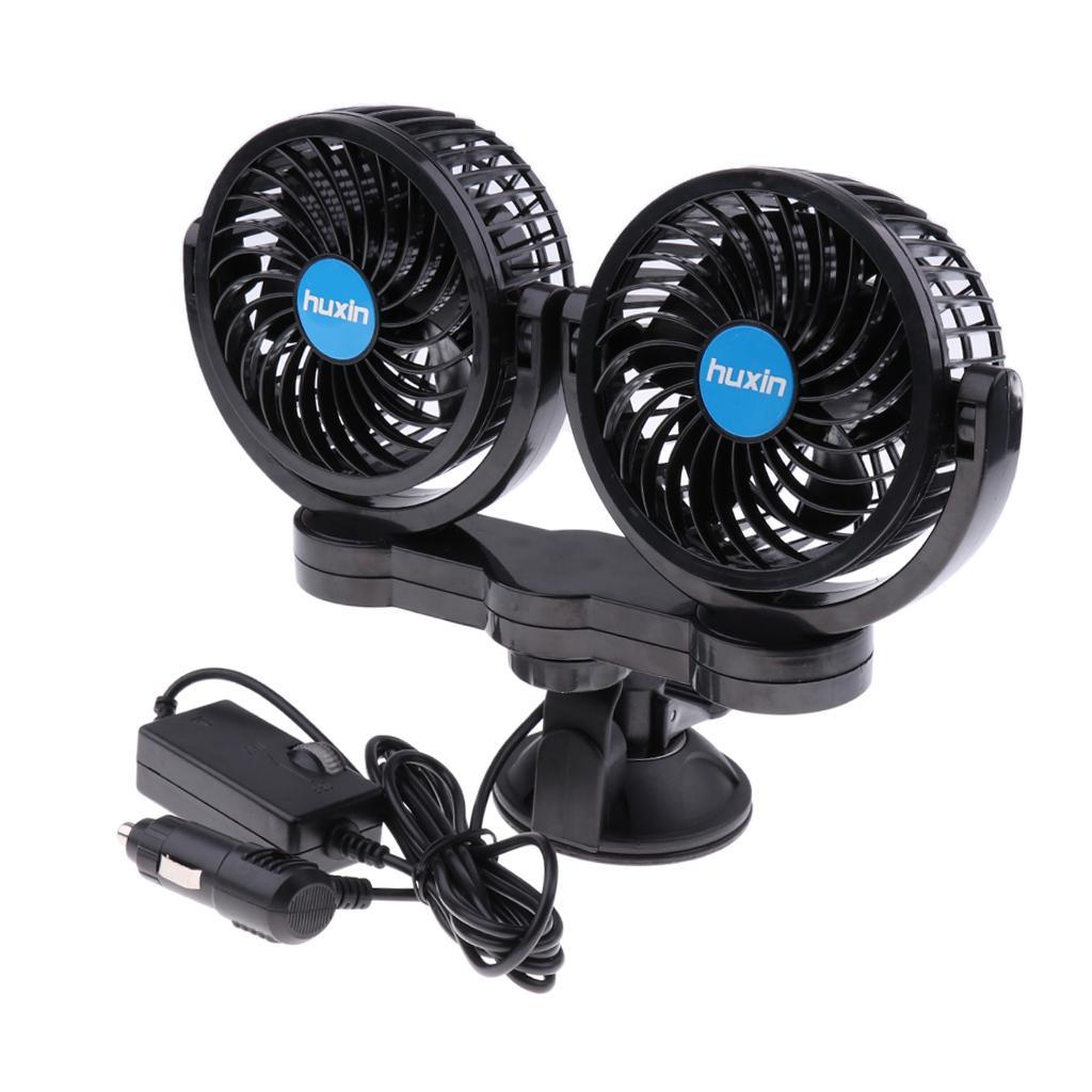 360° Rotatable 4.5” 12V Fan Cooling Air Fan Dashboard Electric Car Fan