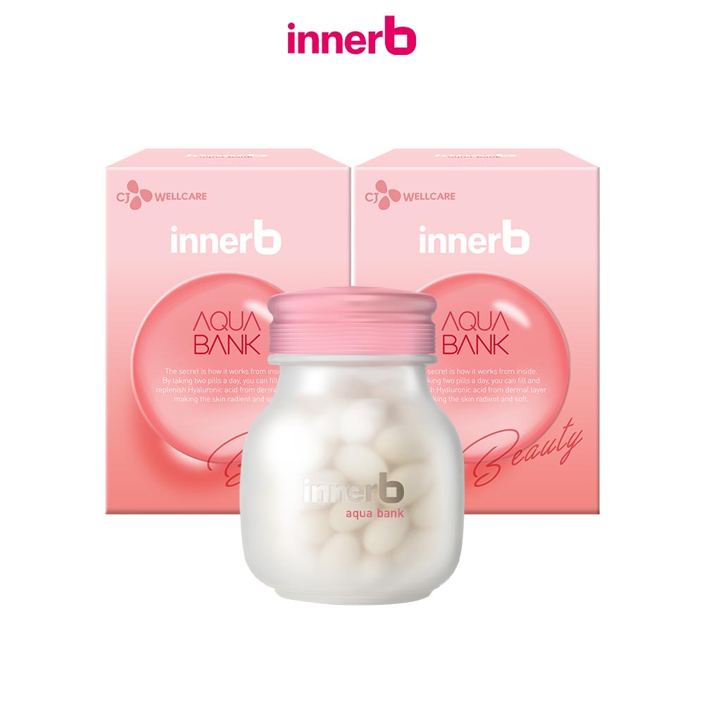 Combo 2 thực phẩm bảo vệ sức khỏe Innerb Aqua Bank  lọ 56 viên - Sản Phẩm Chính Hãng
