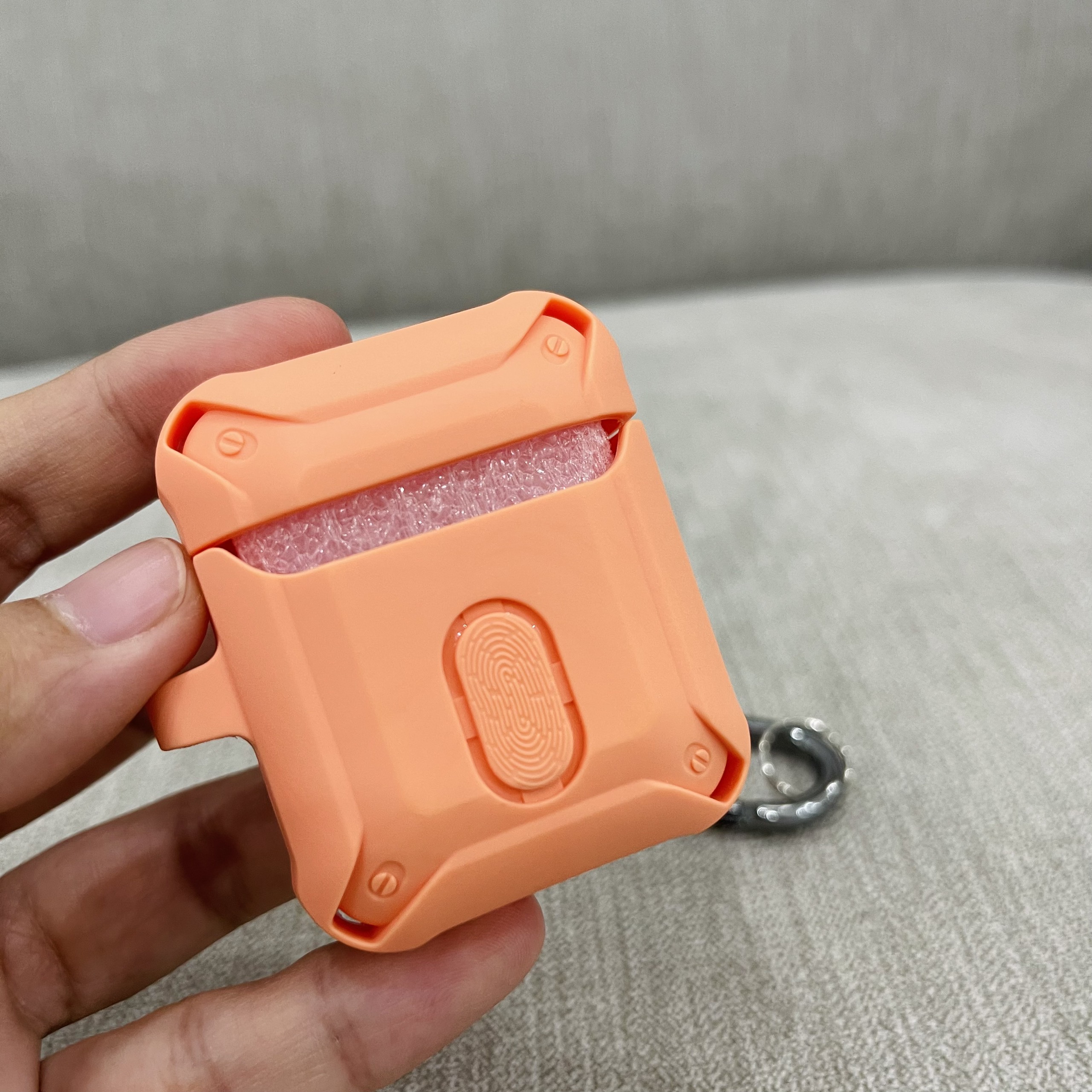 Case Chống Sốc 360 Độ Cho Airpods 1 / Airpods 2 - Màu Cam