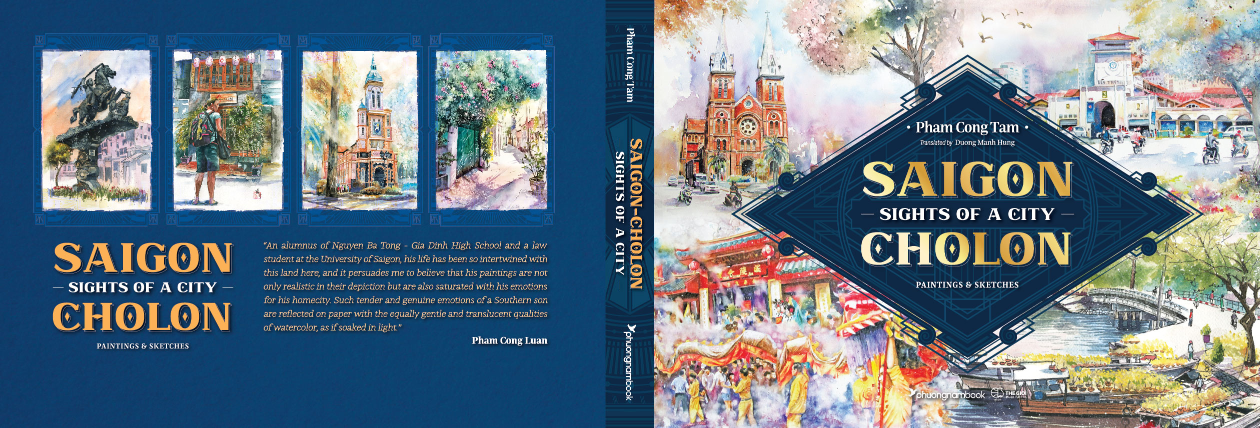 SIGHTS OF A CITY SAIGON - CHOLON - Họa sĩ Phạm Công Tâm - (Sách Tranh &amp; Ký Họa, Ấn Bản Tiếng Anh, bìa cứng)