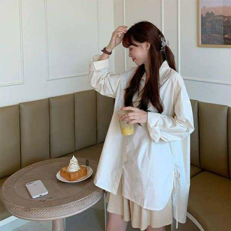 Sơ mi lệch tà ulzzang xinh xắn