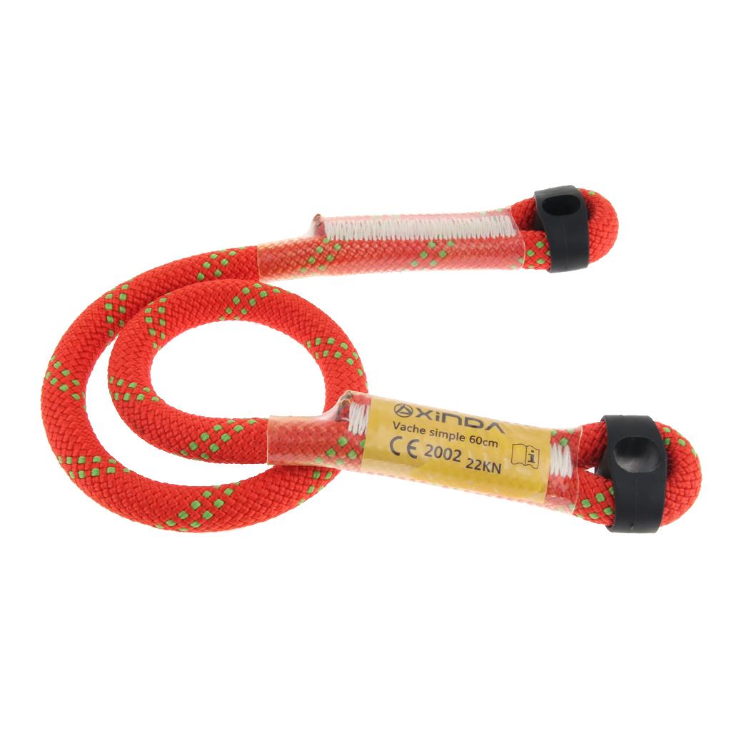 Outdoor Rock Climbing Nylon Pre-sewn Eye-to-Eye Prusik Loop Rope Lanyard 60cm