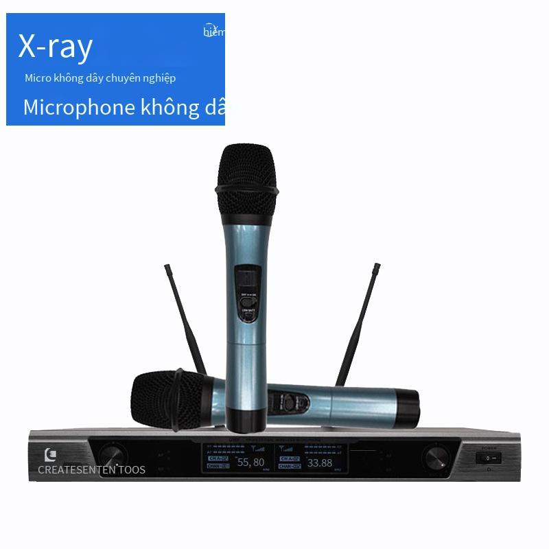 Micro không dây EPXCM phong cách mới nhất một cho hai micro cầm tay gia đình ktv hội nghị âm thanh hiệu suất sân khấu