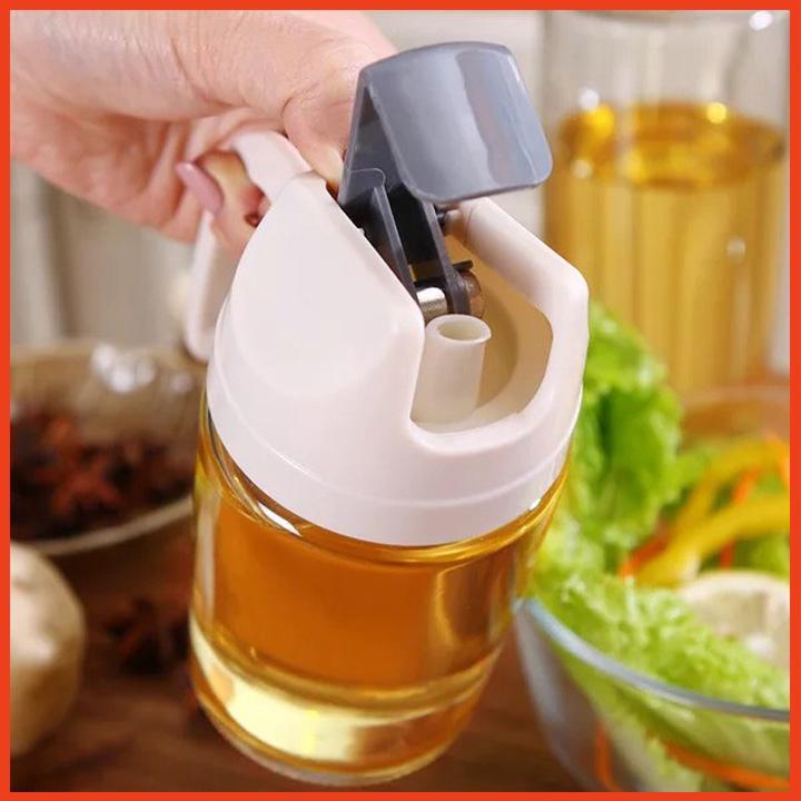 Combo 2 Bình đựng nước mắm, dầu ăn 300ml/600ml tự động mở nắp khi rót