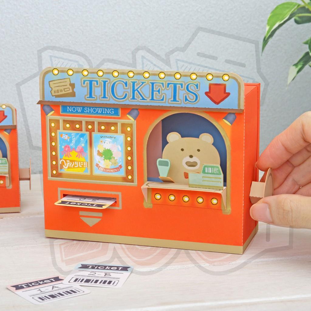 Mô hình giấy đồ chơi Phòng bán vé