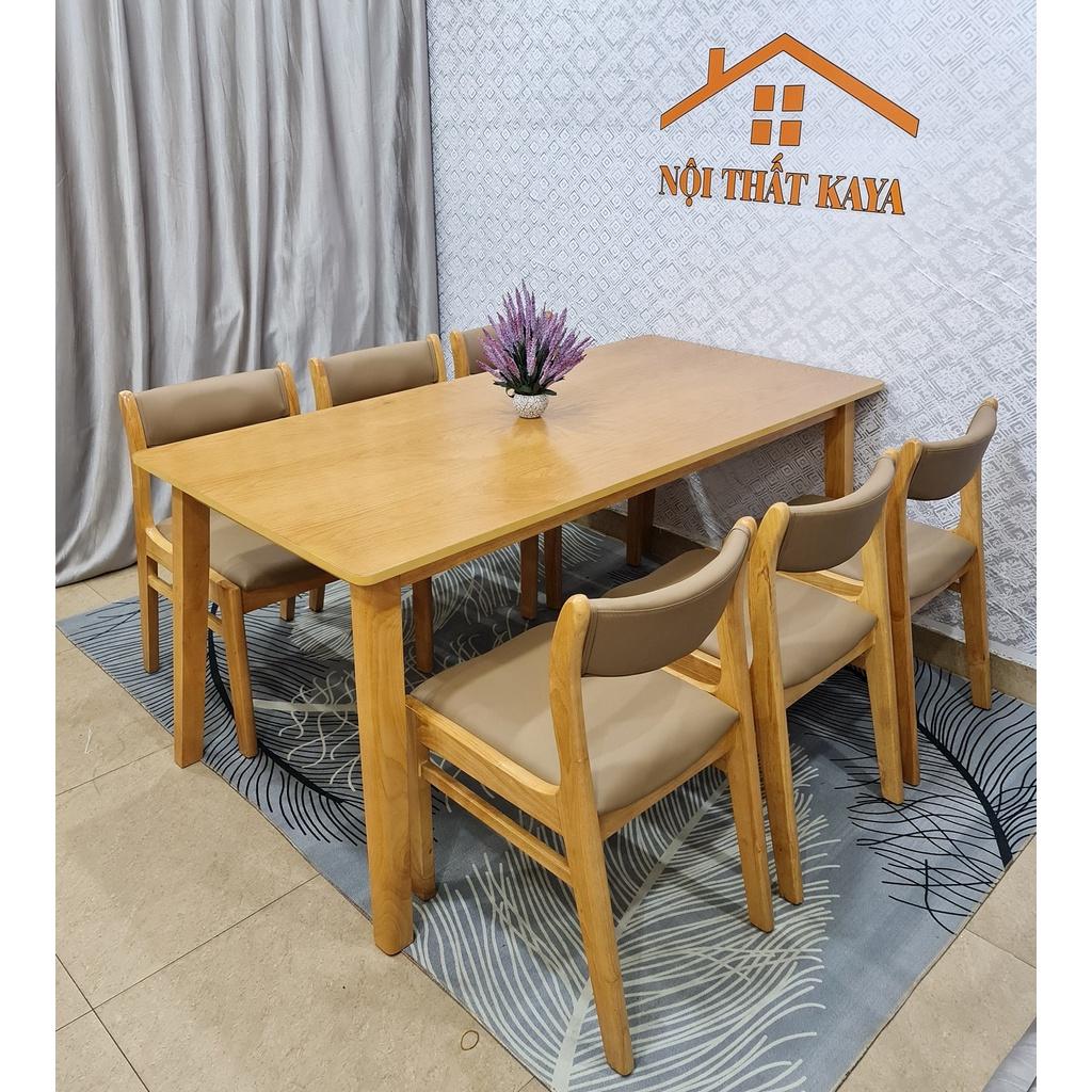 Bộ bàn 6 ghế Benla 1m6 Mặt bàn: chất liệu HDF lõi xanh chống ẩm chống trầy nhập khẩu Malaysia