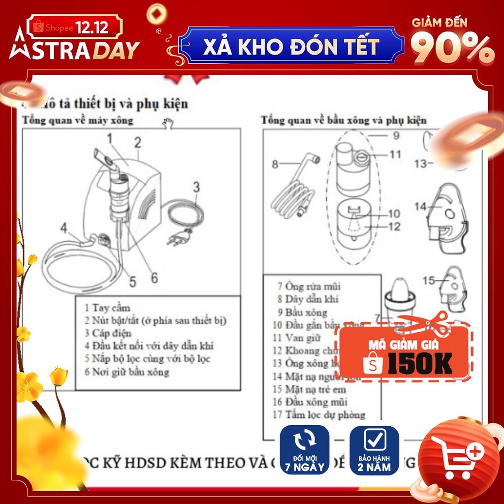 Máy xông mũi họng, máy xông khí dung Beuere IH26, công nghệ khí nén AC, thiết kế nhỏ gọn, vận hành êm