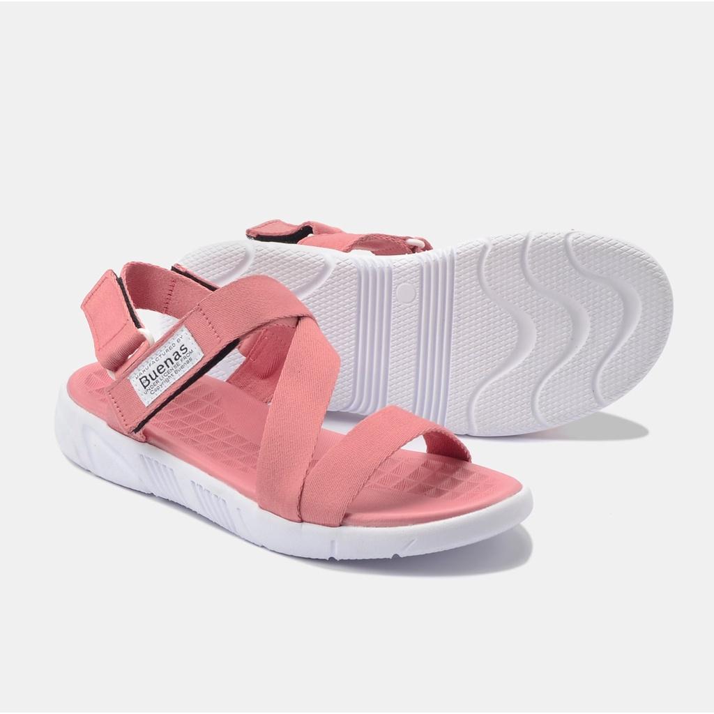 Giày sandal nam nữ unisex đi học quai ngang Buenas Sport S6 đế cao 3 phân