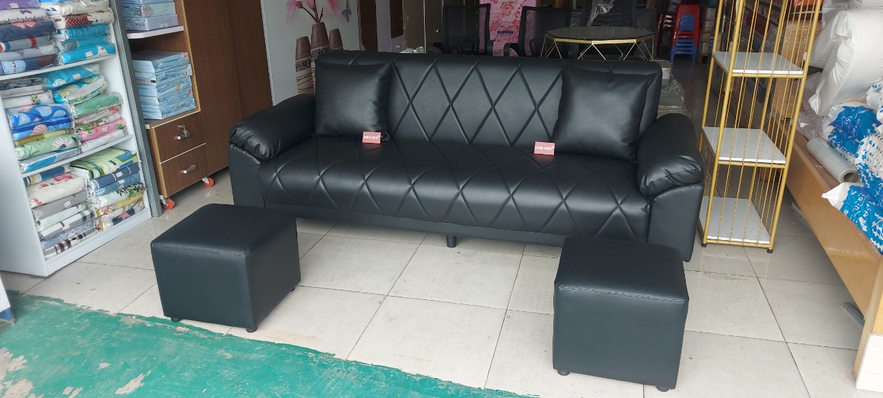 Sofa băng Japan Juno sofa 2m1 tặng 2 đôn, 2 gối và bàn trà Kim cương.