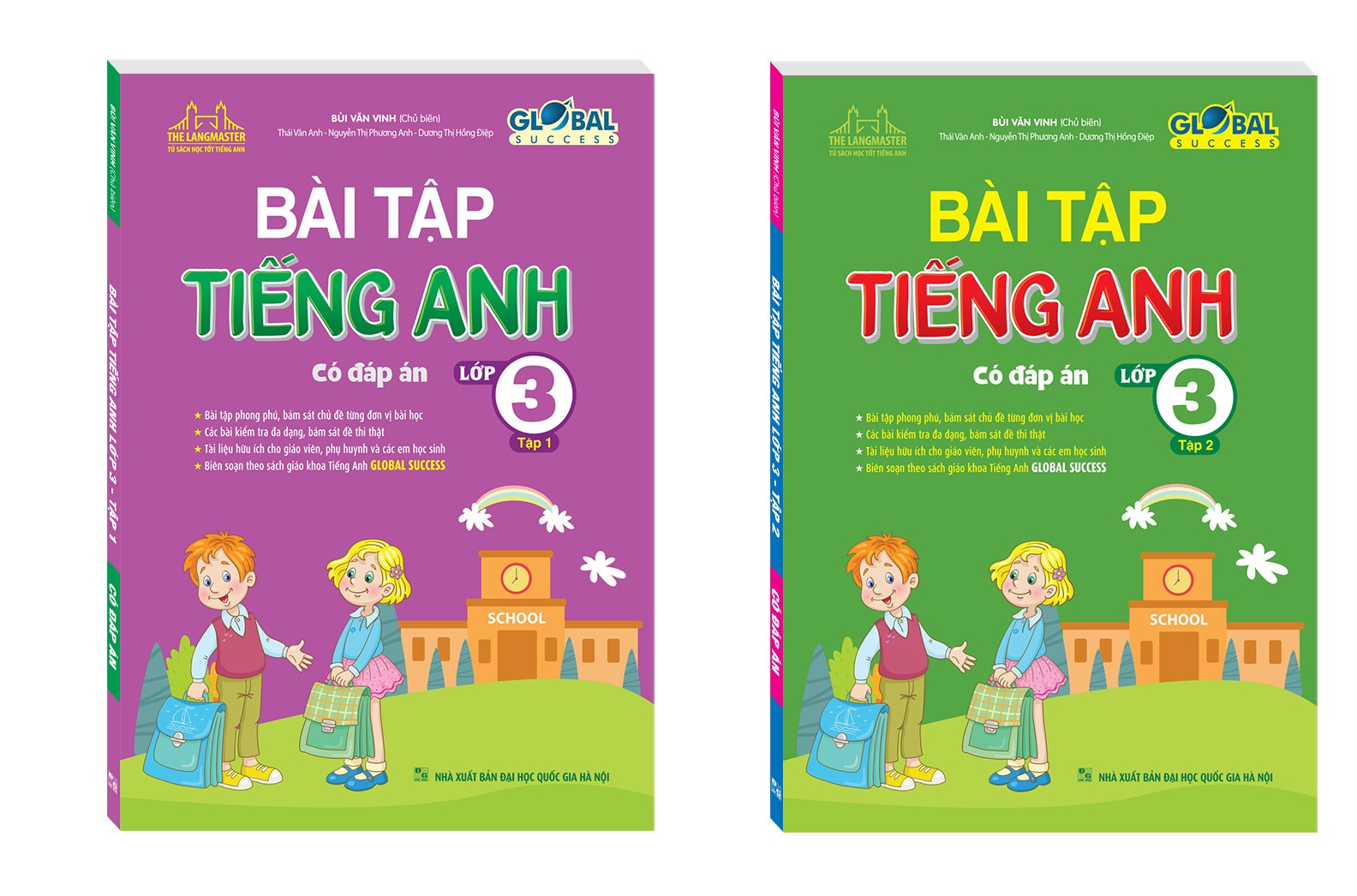 Combo GLOBAL SUCCESS - Bài tập tiếng anh lớp 3 tập 1+ tập  2 (có đáp án)