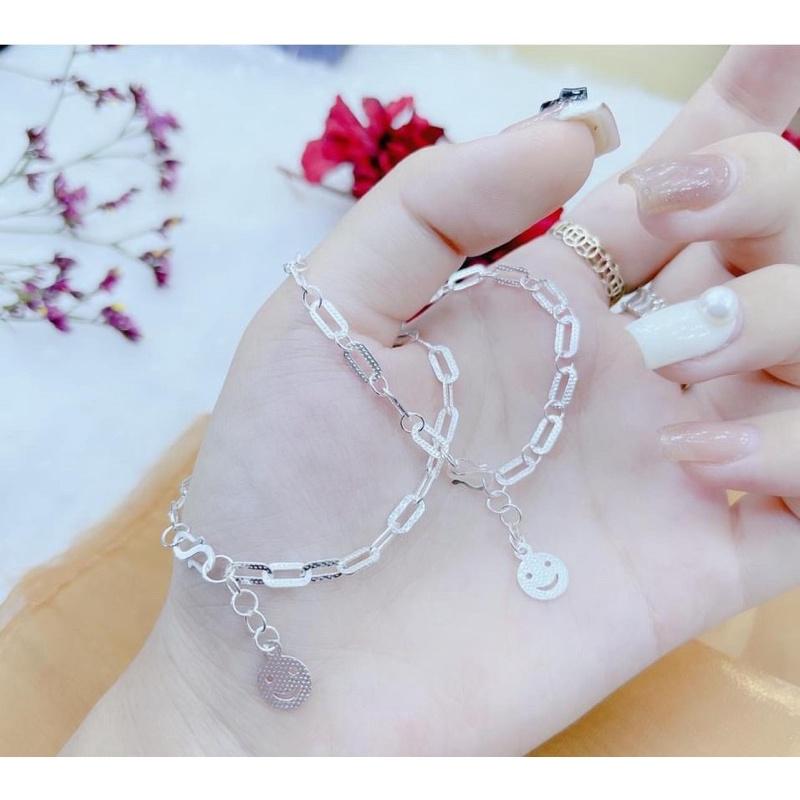 Lắc tay xích bản phay bạc ta ,giá rẻ -Bạc Npj
