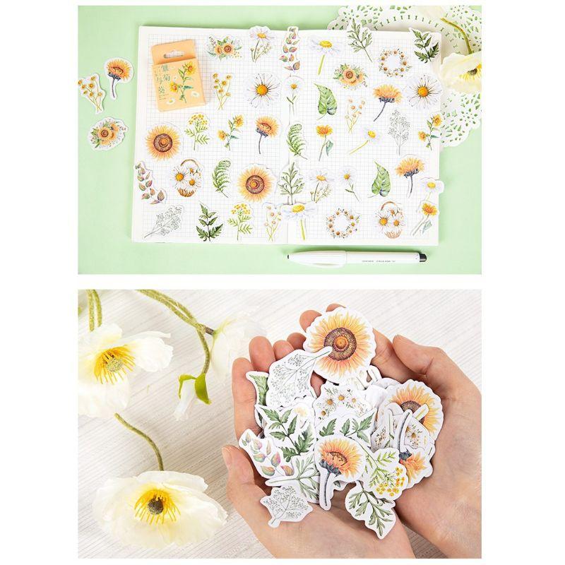 Hộp 46 Sticker chủ đề Hoa hướng dương