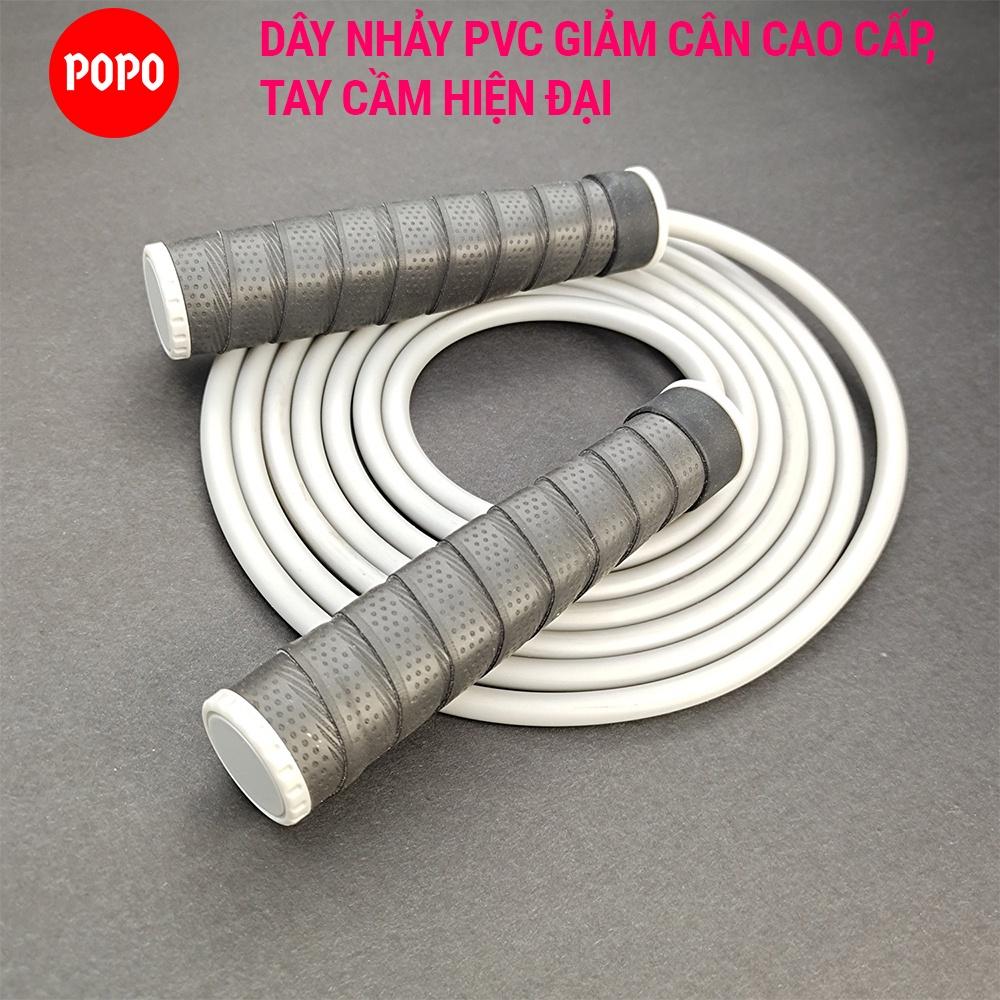 Dây nhảy thể lực POPO TS85 kèm 2 tạ, chất liệu dây PVC nặng độ bền cao